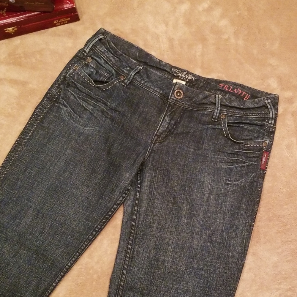 SILVER JEANS womens jeans, "Trinity" mid-rise jean